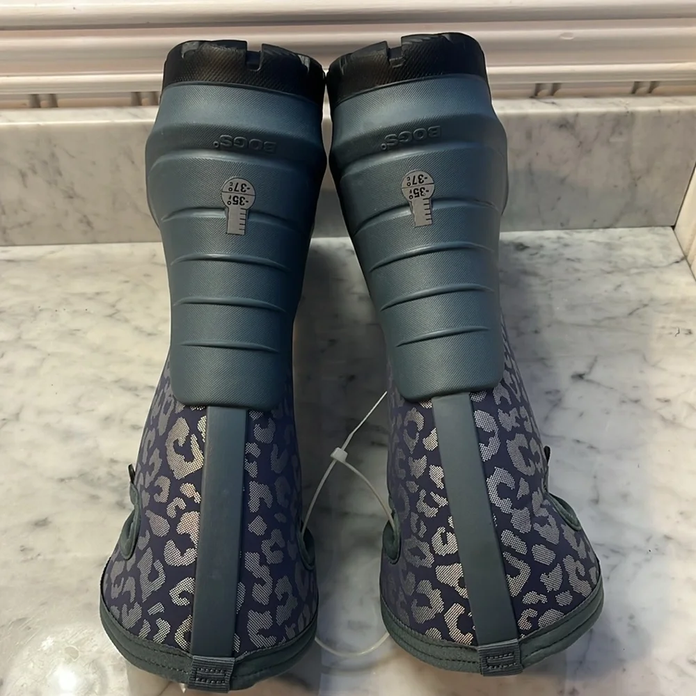 Bogs Neo Classic Metallic Leopard Snow Boot Youth 6 NEW